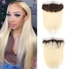 Deal Peruaanse blonde ombre menselijk haar frontale donkere wortels 1B/613 blonde twee tonen 13x4 rechte kant frontals sluiting grastremy body wave