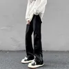 Jeans pour hommes Harajuku Jeans pour hommes Stretch Straight Slacks Retro Street Skateboard Sport Pantalon Hip Hop Cargo Men Zipper 230316