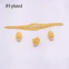 Designer 24K Gold Ladies Schmuckset afrikanische Hochzeit Brautgeschenke Brautparty Armbänder Halsketten Ohrring -Ring -Sets