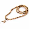 STRAND 108 8mm Tibetaanse boeddhist voor mannen Natuurlijke groene sandelhout Gebed Malas Fashion houten kralen ketting armbanden p3