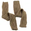 Socks Hosiery Fashion Leg Warmers Women Solid Warm Knee High Winter Knit Solid Crochet Leg Warmer Socks Warm Boot Cuffs Long Socks 230316
