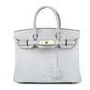 Struś projektant Platinum torebek plecak pojemność ręka luksusowa rzadka torba damska oryginalna skóra