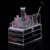 Fack förvaringslådor Bins Clear Acrylic Makeup Organizer Storage Boxe Plastic Make Up Organizer för kosmetik Lipstick Organiser Home Sto