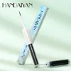 Handaiyan 2 en 1 stylo eye-liner coloré imperméable à l'eau vers à soie crayon de pose velours finition mate éblouissant étincelant extrêmement fin eye-liners liquides de maquillage