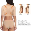 Talia Połączowa Wsparcie Wspornik Górne ramię Shaper Post Schming Bielizna Rękawy Kompresyjne Topy Postaw Corrector Shapewear dla kobiet 230314