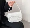 Luxe blanc femmes poignée supérieure sac à main demi-rond design en cuir sous les bras rabat sac à bandoulière mode fourre-tout sacs à main pas cher sortie 50% de réduction