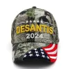 Desantis 2024 Nuevos suministros para fiestas Gorra de béisbol roja y negra de camuflaje