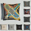 Luxurious Fashion Scarves Painted Decorative Pillows Covers Beautiful Velvet Printing Living Room Sofa Waist Pillow Cushion Cases Square