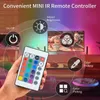 شرائح LED LED LID LID SCRIP 5050 5M 10M Decorationg غرفة المعيشة DC 5V توفير الطاقة المصباح 44 KEY REMOTE BLUETOOTH CONTROL FESTIVAL LIGHTING P230315