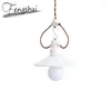 Pendant Lamps Small Ears White Ceramic LED Lights Lighting Vintage Lamp Dining Living Room Bedroom Home Decor Hanging