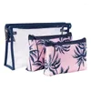 Cosmetic Bags 3pc/set Bag Women Makeup Pouch Pvc Toiletry Waterproof Organizer Case Necessaire