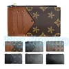 Designer fashion Men Zipper Women coin purses M30271 coin Card Holders Genuine Leather Luxurys mini wallet CardHolder brown flower long gift Wallets Key black Purse