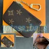 держатель для карт брелок из натуральной кожи M62650 женский портмоне для ключей мужской кошелек черный с коробкой роскошные дизайнерские маленькие кошельки на молнии кошельки для монет CardHolder сумка для ключей