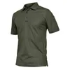 Herrpolos kefitevd taktisk armé t-shirts män sommar kort ärm snabb torkning polos lättare utomhus vandring camping t-shirts sport 230316