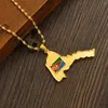 Charms Eritrea 5 Styles Map Flag Pendant Thin Necklaces For Women Girls Gold Color Jewelry African Of Eritrean