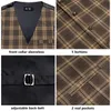 Mens Vests Hitie Viscose Mens Vest med slips Jacquard Solid Plain Randig Waistcoat Jacket Hanky ​​Cufflinks Wedding Business S TO XXXL 230313