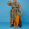 Женские брюки в Африке повседневное костюм с однорубным рукавом платье без бретелек Slim A2226017