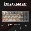 GMKキャンバス133キーXDAプロファイルPBT KEYCAPS DYE-SUB英語カスタムパーソナリティキーキャップ用メカニカルキーボード61/64/84レイアウト