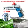 Vattenutrustning 1 tum påverkan sprinkler 360 ° Justerbar bevattningsspray zinklegering verktyg jordbruk gräsmattor och grönt bälte