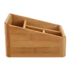 Cosmetic Bags Remote Control Holder Key Collection Cosmetics Receipt Inclusion Organizer Storage Box Wooden