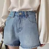 Frauen Shorts Zurück Applikationen Frau Sommer Hohe Taille Taschen Designer Stil Kurze Hose Femme Casual Vintage Klassische Denim Hosen 230314