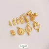 Charms Strong Color Preservation Sand Gold Lucky Lotus II Huan Peanut Gourd Pendant Diy Sieraden Pendantcharms