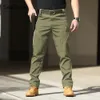 Men's Pants Ladiguard Plus Size Mens Cargo Pants Autumn Moto Bike Pants Fashion Zipper Pocket Trouser Male Outdoor Casual Skinny Pant 230316