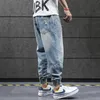 Mäns jeans hiphop harem jeans män lösa jogger denim casual sportbyxor sydkorea ankel längdbyxor gatukläder 230410