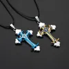 Interieur Decoraties Auto hanger Metal Christian Cross Decoration Hangende ornamenten Charms Automobiles achteruitkijk spiegel decor Auto trim cadeau