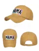 Carta Mama Bordado Baseball Cap para Mãe Presente Tie Totmol de Raio Lavado Chapéu de Ponytail Df106