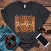 Kvinnors t -skjortor tacksamma grafiska höstdesigner kvinnor kläder leopard kawaii topps tjej tacksägelse vintage m