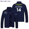 Casacos de roupas de tamanho grande masculino Aston Martin F1 2023 Jaqueta Uniforme Fórmula 1 Terno de corrida Alonso Jacket Coat Motor Moto Motão Jack Motão