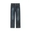 Men's Jeans IEFB automne vintage jean hommes mode coréenne tube droit pantalons décontractés ample fond fendu pantalon en denim à la mode 9Y4515 230316