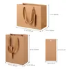Present Wrap Present Paper Kraft Brown Handlar Treat Shopping Wedding Goodie Tote Wrap Taggar Wrapping Candy Party Holiday Christmas Christmas 230316