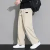 Herrenhosen Frühling Herbst Mode Temperament Koreanische Cordhose mit weitem Bein Mann lose beiläufige einfarbige männliche Jogginghose Streetwear-Kleidung 230316