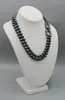 Chains Hand Knotted Necklace 8-9mm Black Freshwater Pearl Micro Inlay Zircon Square Clasp 45-48cm Fashion JewelryChains