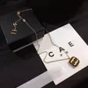 Fashion Necklaces Designer Womens Set Charm Girl Earrings Exquisite Design Jewelry Gold Pearl Letter Necklace