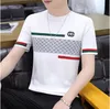 T-shirt da uomo desinger Fashion Summer Knitted Men Maglione Tinta unita Casual Pullover Shirt Slim Tees