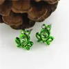 Boucles d'oreilles à tige mignon vert petite grenouille cristal mode femme créativité drôle Zircon bijoux cadeaux personnalité accessoires