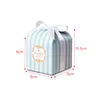 Geschenkwikkeling 20 PCS BLAUWE EN WIT STRIPED MET EXQUISITE KLEINE Geschenkdoos Gemakkelijk vouwen Party Feestelijke Candy Cookie Wikkelpapier Box 230316