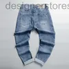 Men's Jeans designer Designer Fashion men's jeans spring and summer stretslim trousers light blue men IDK4 T1WS