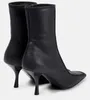 Bottines Romy pour femmes à la mode, coutures à bout carré en peau de mouton, talons hauts à glissière latérale, robe de charme sexy noble, robe de soirée de mariage, fête EU35-40