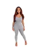 Designer Tute senza maniche estive Donna Cinghie senza spalline Pagliaccetti Sexy V Bodycon Tute Solid Tuta intera Leggings Bulk Abbigliamento all'ingrosso 9485