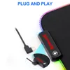 Pluto P026 Gaming Mouse Pad 9 Belysningslägen Gummibas 330*260*3mm Gamer Mat Desk Mousepad för dator PC -bärbar dator