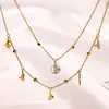 Never Fade Designers Necklace Pendant Necklaces Luxury Clover Love Diamond Copper Fashion Brand Women Crystal Necklaces Wedding Party Jewerlry Gifts