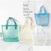 Storage Bags Women Beach Gym Bath Cosmetic Bag Set Makeup Mesh Toiletry Men Wash Organizer Portable Pouch Case Drop Delivery Home Ga Dhkpv