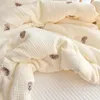 Kołdry mianol Winter Baby Quilt Dzieci sześcioletni Crepe Seersucker gruba klimatyzacja kołdra 230316