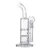 Narghilè WP101 Tubi dell'acqua da 10 pollici Beecomb 18mm Mmale Joint Turbine Bong in vetro Disco Perc Oil Dab Rigs con ciotola