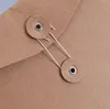 Bruin Kraft Paper A4 Documenthouder Bestand Storingszak Pocket Envelop Blank met opslag String Lock Office Supply Pouch SN4105