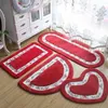 Carpets 4 Pieces/Set Non-Slip Mat Porch Doormat Bathroom Floor Rugs Modern Pastorale Flower Soft Pad Absorbent Water Kitchen Carpet